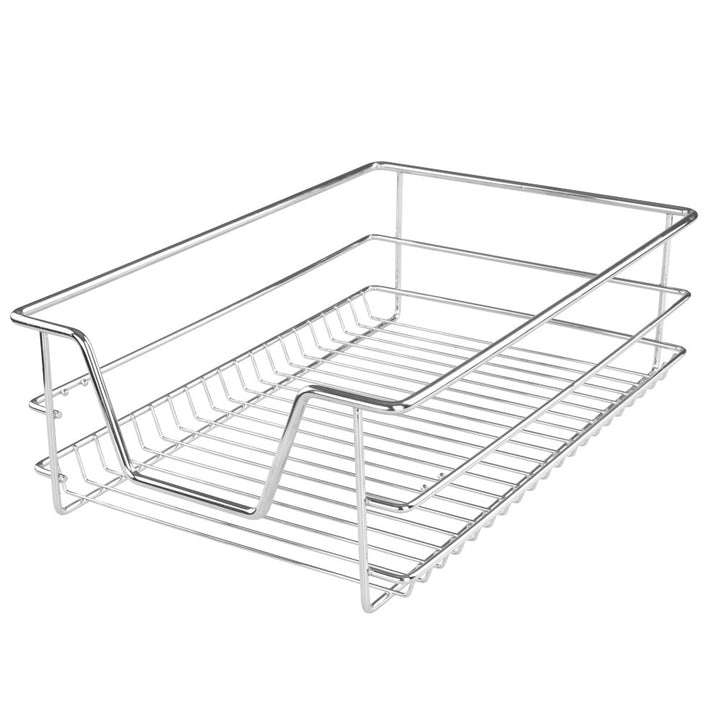 Teleskopskuffe - inklusive skinner, til skabsbredde 40 cm, sæt af 2, forkromet