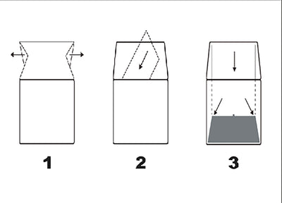 Vasketøjskurv, foldbar, H. 50 x B. 30 x D. 30 cm, grå
