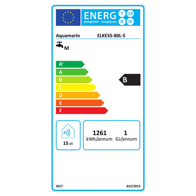 Aquamarin® Elektro SMART varmtvandsbeholder - 80 liter, 2 kW, væghængt, Smart, EEK B, emaljeret inderbeholder, intelligent