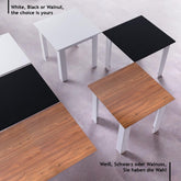 Spisebord - firkantet, 80x80x76,5 cm, til 4 personer, lavet af MDF, brun plade, lille
