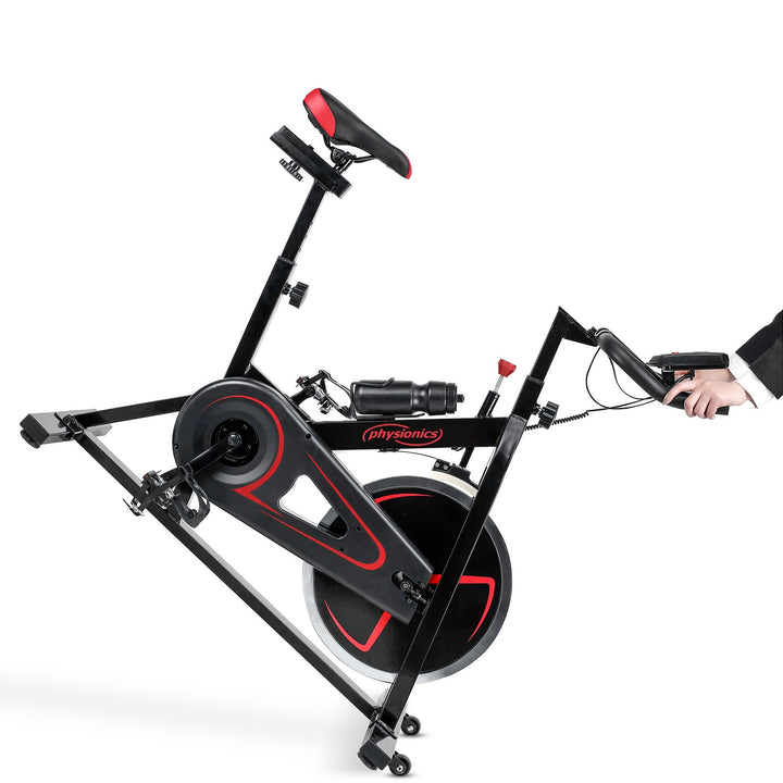 Motionscykel - med LCD display, ergometer, pulsmåler, max 120 kg