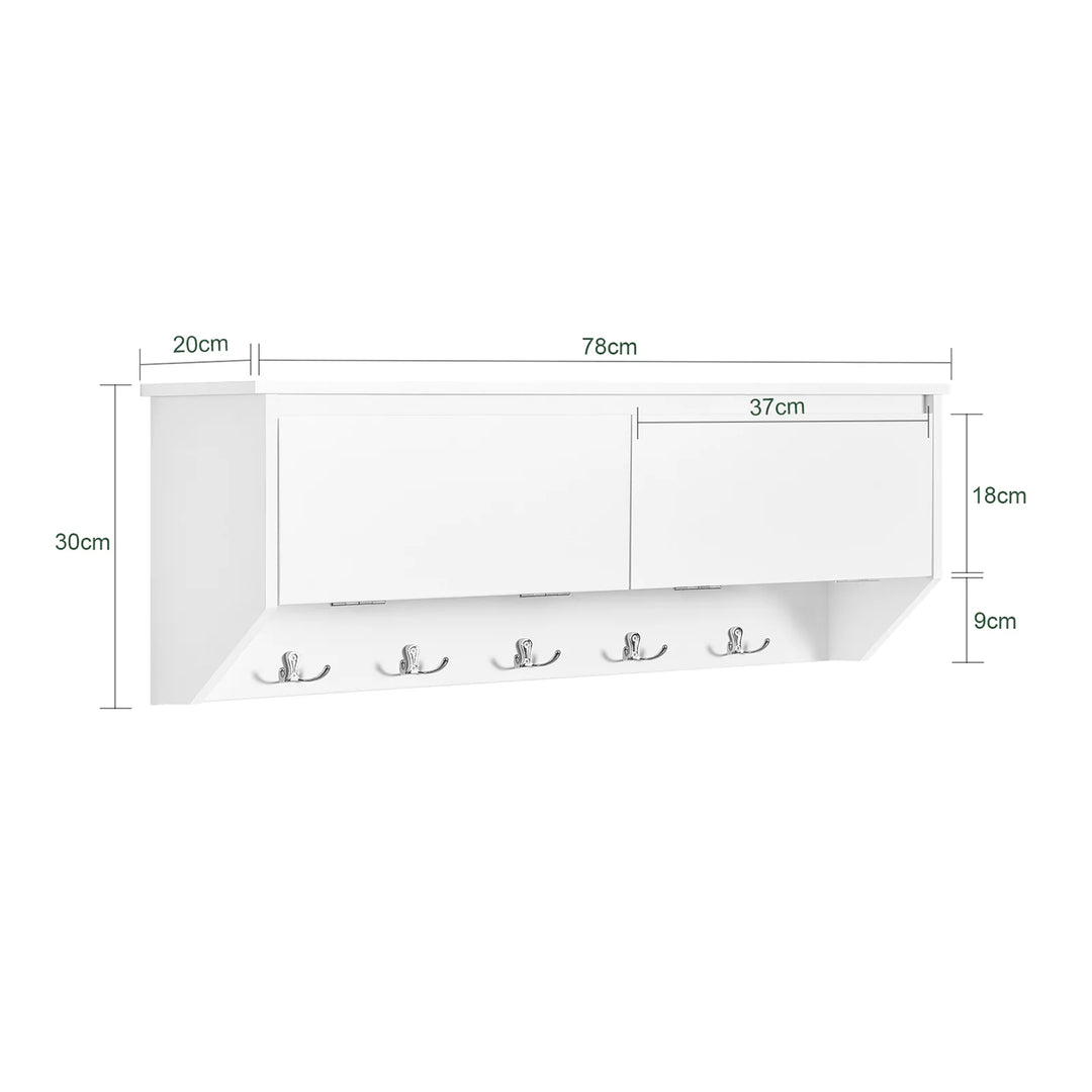 Måling dimension af væg opbevaring skab hallway garderobe rack