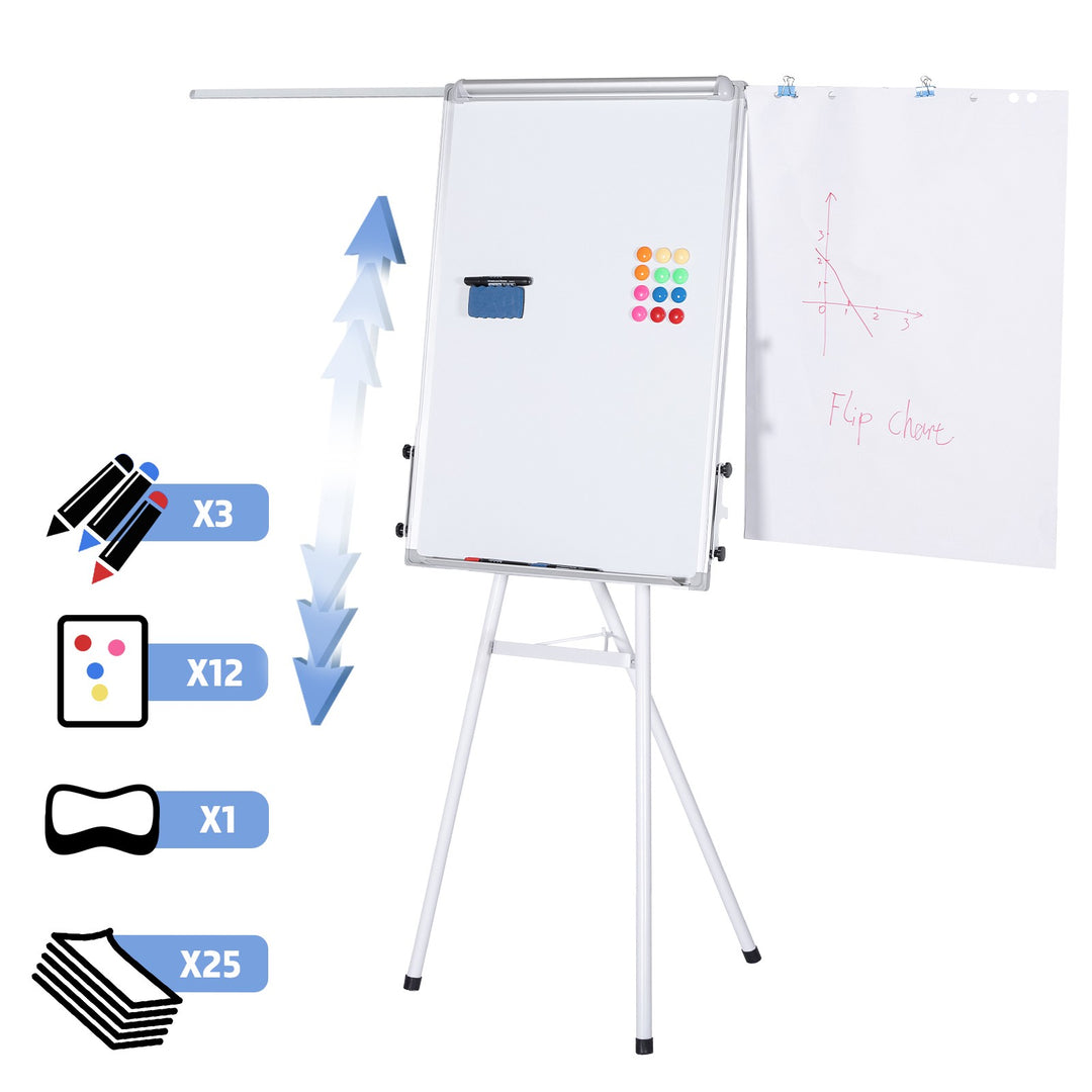 Whiteboard på ben, 90x60 cm