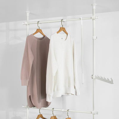 Walk-in closet modulær garderobe, hvid