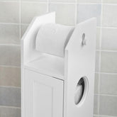 Skab til opbevaring af toiletpapir, hvid