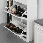 Smart skoskab med vippefunktion, 53 x 24 x 117 cm, hvid
