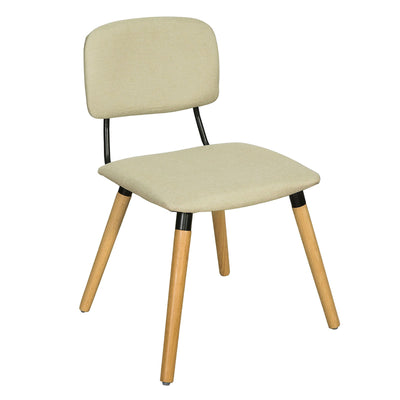 Spisebordsstol i bøgetræ med sæde- og rygpude i stof