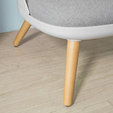 Lænestol med skammel i skandinavisk stil, grå