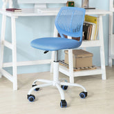Smart og praktisk kontorstol, blå, højde 46-58 cm