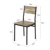 Spisebord med 4 stole Sæt bord og 4 stole i industriel stil