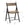 Klapstol / spisebordsstol i industrielt look, brun