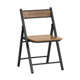 Klapstol / spisebordsstol i industrielt look, brun