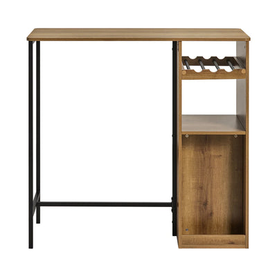 Barbord, højbord, med glas- og flaskeholdere, 108 x 48 x 105 cm, brun