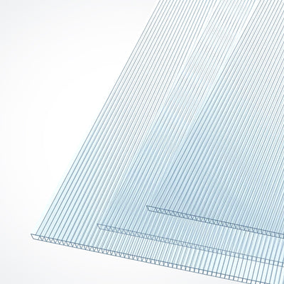 Gennemsigtige Polycarbonat Plader til drivhus - 4 mm, 11 m² Dobbelt Lag 1210 x 605 mm