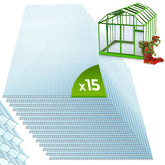 Gennemsigtige Polycarbonat Plader til drivhus - 4 mm, 11 m² Dobbelt Lag 1210 x 605 mm