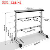 Vægtstativ - Ø 25 mm, maks. 300 kg, 3 niveauer, grå