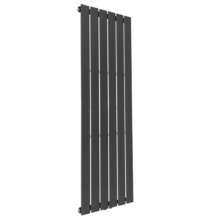 Lodret panelradiator,  flad enkeltlags, 1800x452 mm, 888W, centerforbindelse, stål, antracit-grå