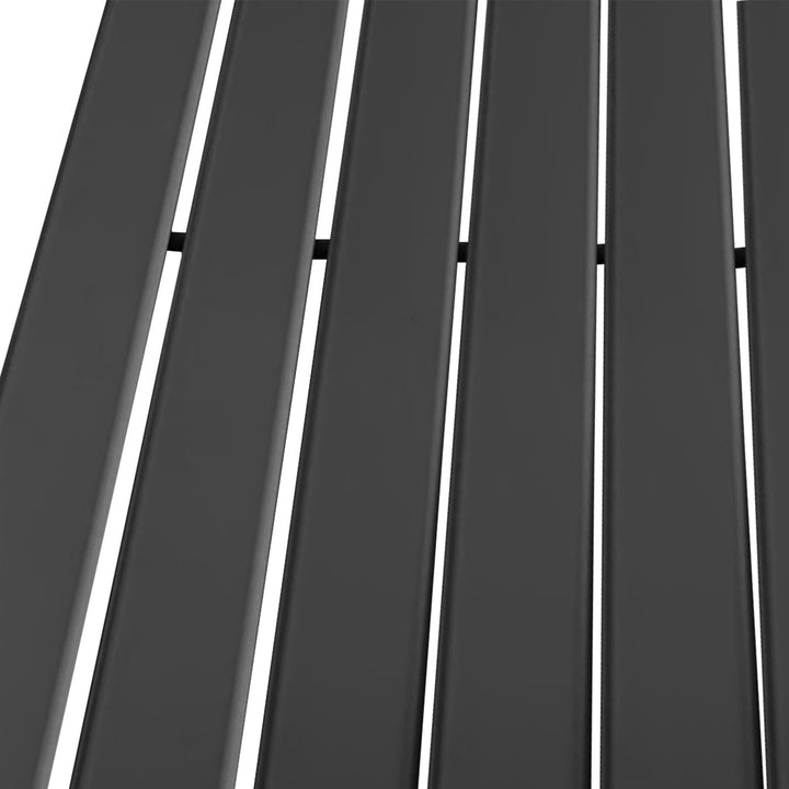 Lodret panelradiator,  flad enkeltlags, 1800x452 mm, 888W, centerforbindelse, stål, antracit-grå