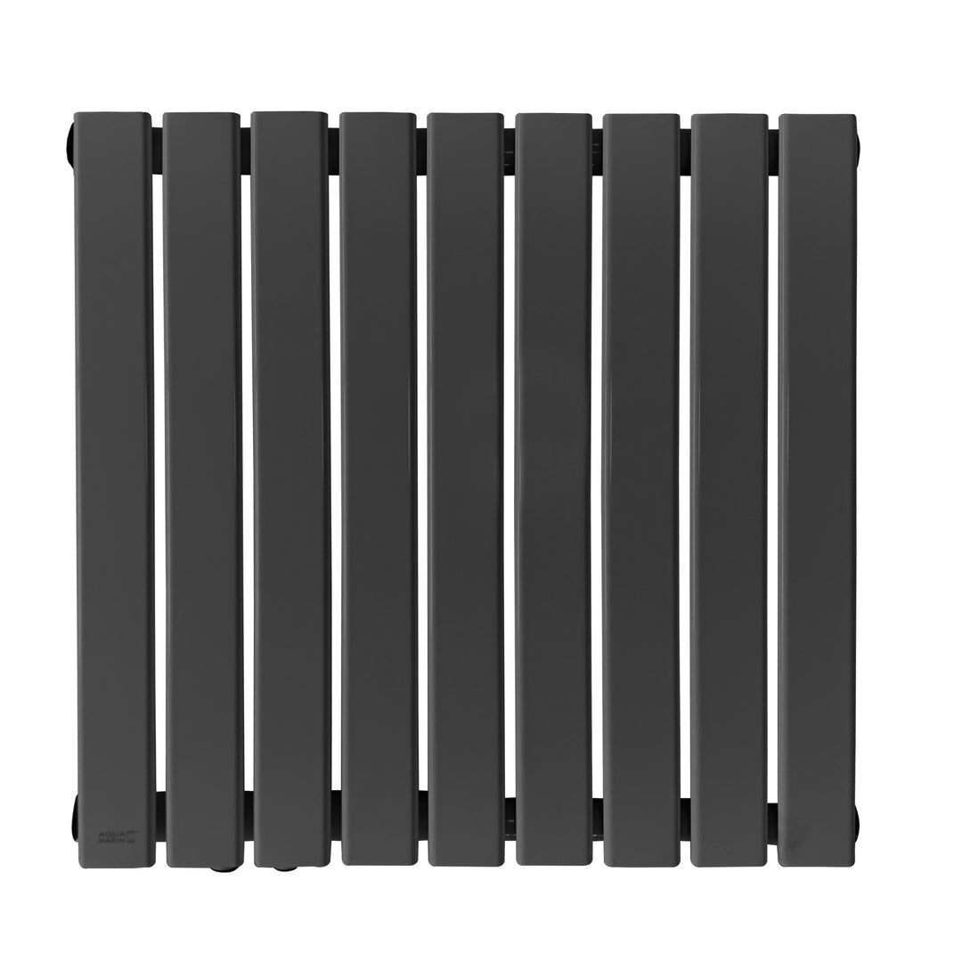 Aquamarine® radiator - vandret, 600 x 614 mm, 447W, stål, antracit