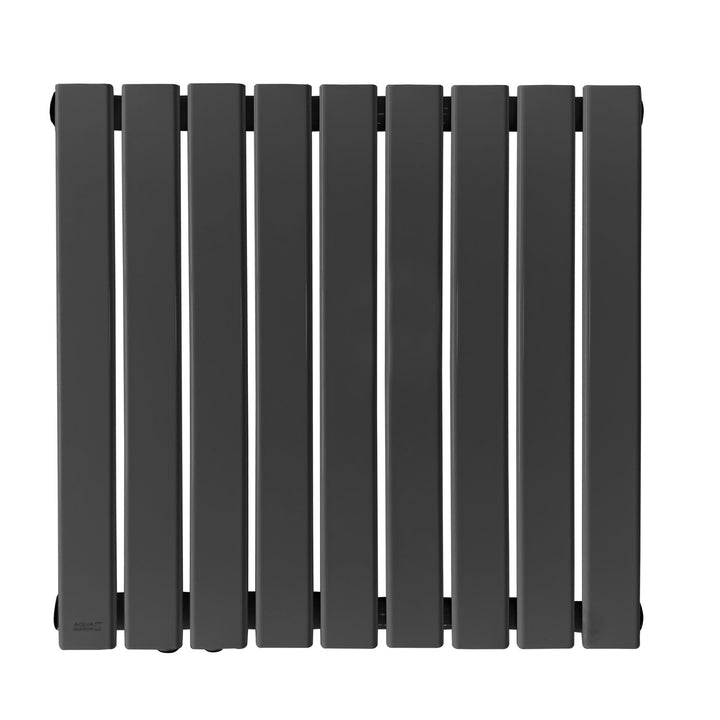 Aquamarine® radiator - vandret, 600 x 614 mm, 447W, stål, antracit