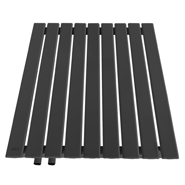 Aquamarine® radiator - vandret, 600 x 614 mm, 447W, stål, antracit