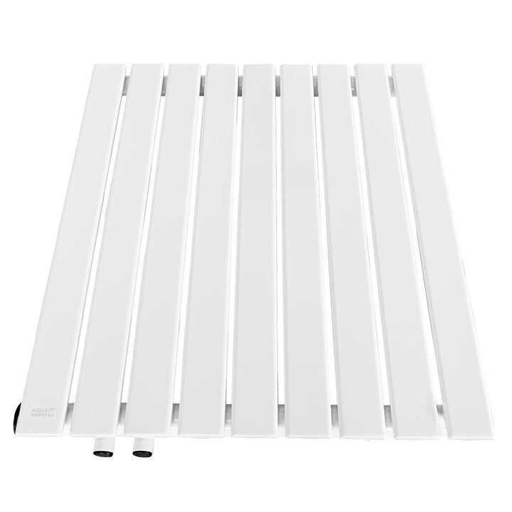 Aquamarine® radiator - vandret, enkeltlag, 9 segmenter, 600x614x52 mm, centralvarme, hvid