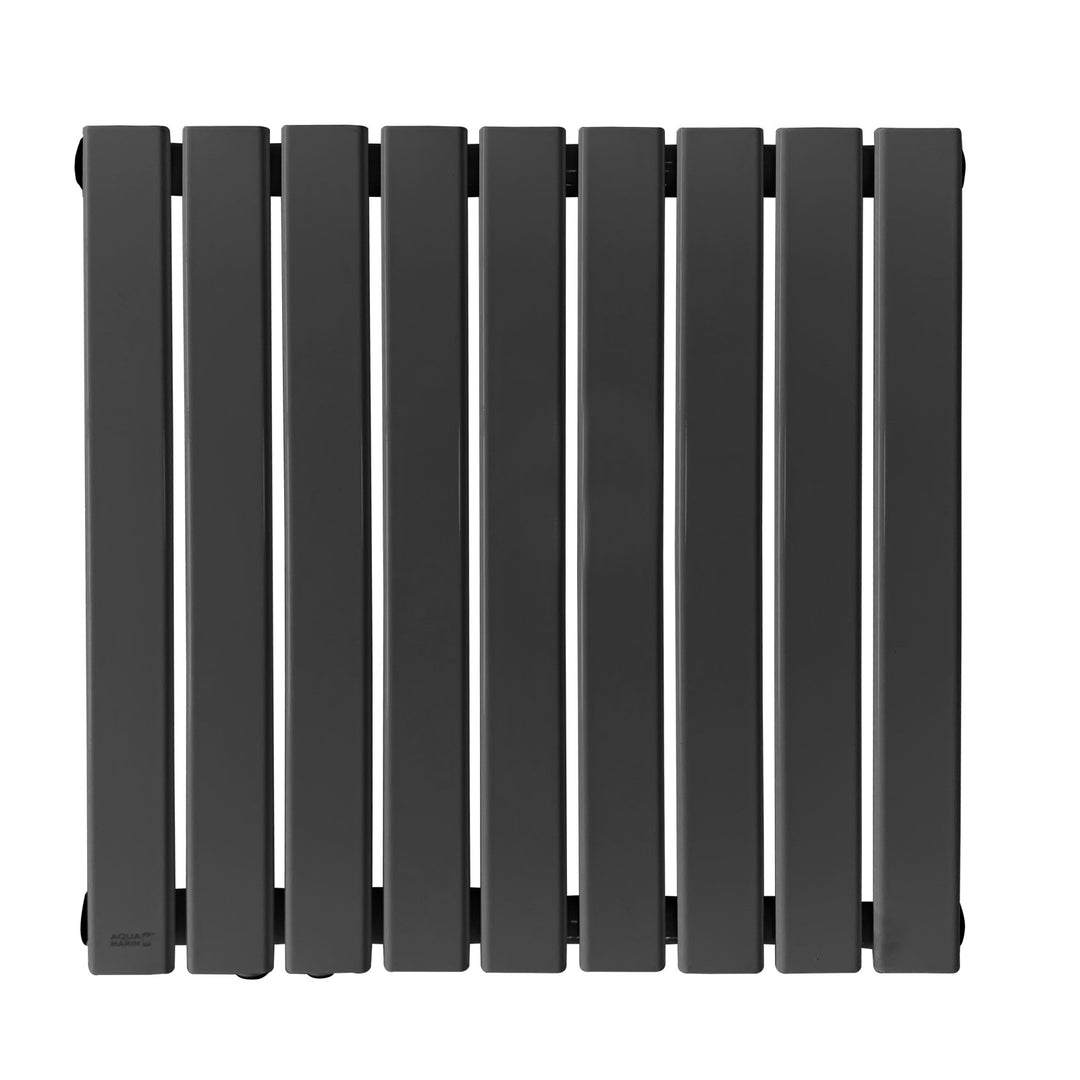 Aquamarine® radiator - vandret, 600 x 614 mm, 447W, stål, antracit