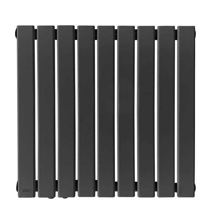 Aquamarine® radiator - vandret, 600 x 614 mm, 447W, stål, antracit