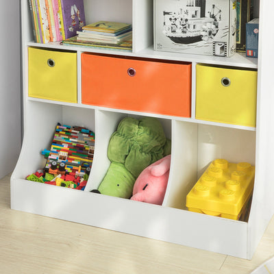 Montessori reol til børn, legetøjsreol, 92 x 40 x 93 cm, hvid