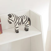 Børn bogreol bogreol placeret med legetøj Zebra