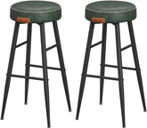 Trendy barstole, kunstlæder, 76 cm, 2 styks, skovgrønne