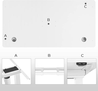 Skrivebordsplade - Perfekt til dit hævebord (120 x 60 cm, Hvid)