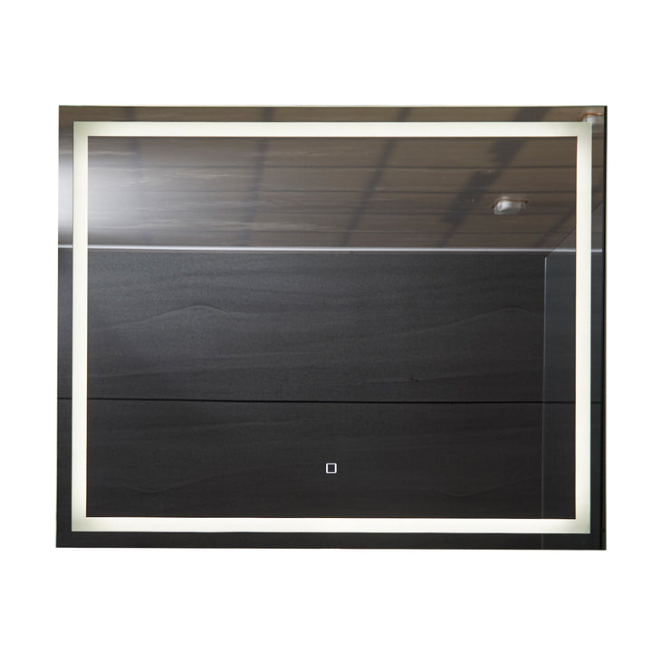 Aquamarin® LED Badeværelsesspejl - 100x80 cm, Dugfrit, Dæmpbart, Energibesparende med Hukommelsesfunktion (EEK A++)