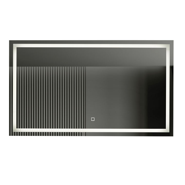 Aquamarine® LED badeværelsesspejl, 120 x 70 cm, dugfrit, dæmpbart, makeupspejl