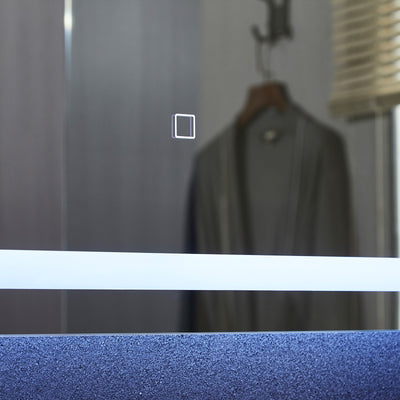 Aquamarine® LED badeværelsesspejl - 120 x 80 cm, dugfrit, dæmpbart med touch funktion