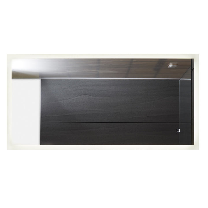 Aquamarine® LED badeværelsesspejl - 120x60 cm, dugfrit, dæmpbart med LED touch funktion