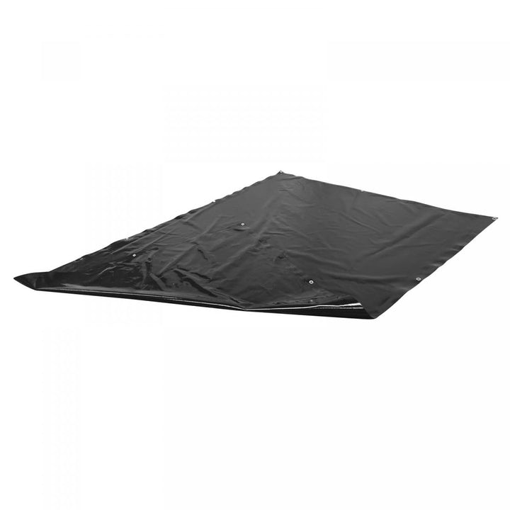 Presenning - 650 g/m², vandtæt og rivefast, aluminiumsøjer, sort, 2 x 3 m, belagt på begge sider