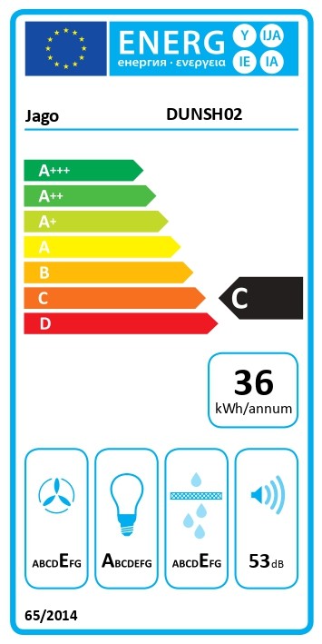 Emhætte - 60cm, udsugnings-/recirkulationsluft, med 2 aktivkulfiltre, 300 m³/h, 2 ventilatorniveauer, ventileret ovenfra, rustfrit stål