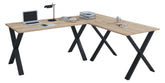 Hjørne Skrivebord "Lona" 160X130X50 cm| X-Fødder