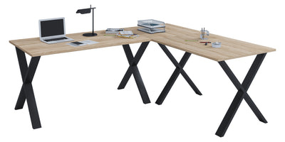 Hjørne Skrivebord "Lona" 130X130X50 cm | X-Fødder