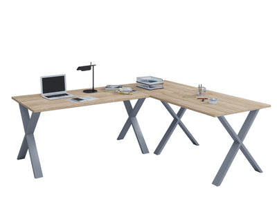 Hjørne Skrivebord "Lona" 160X130X50 cm | X-Fødder
