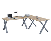 Hjørne Skrivebord "Lona" 160X160X80 cm| X-Fødder