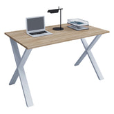 Skrivebord, 140x80, X-base, naturfarvet