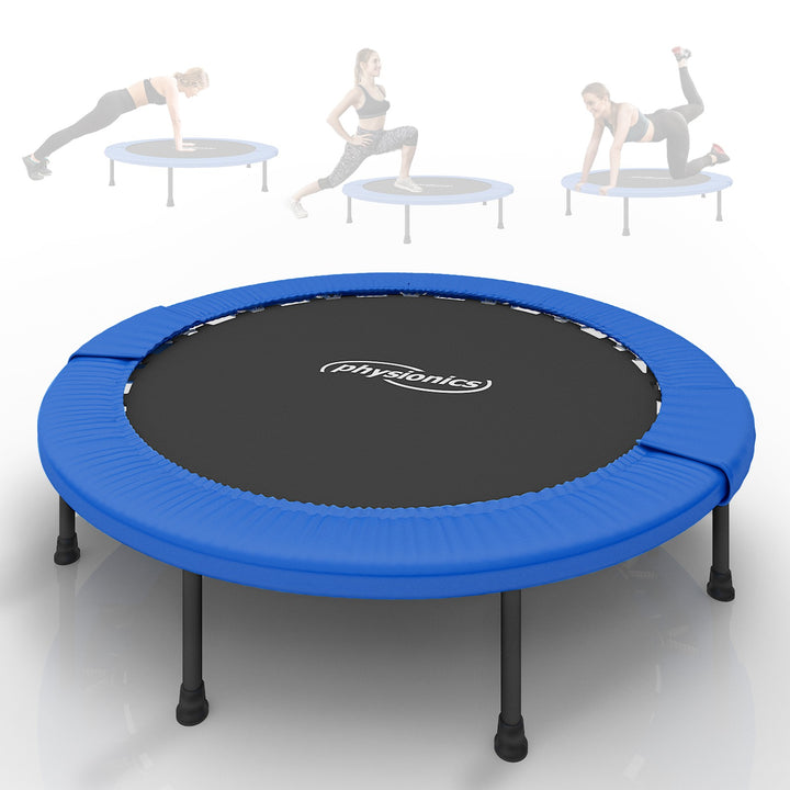 Fitness Trampolin - diameter 102 cm, indendørs og udendørs, max: 100 kg, med kantafdækning
