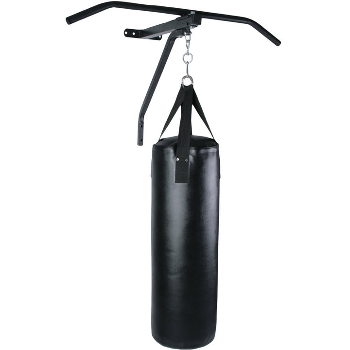 Boksesæk med pull-up stang, 28x83 cm, 19 kg, vandret stang: (B) 82 cm lavet af stål, maks. bæreevne 120 kg