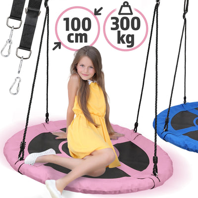 Robust Redegynge Ø100 cm - Bæreevne 300 kg, til Børn/Voksne, Pink