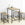 Højt barbord med 4 taburetter, 100 x 60 x 87 cm, naturfarvet
