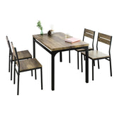 Spisebord med 4 stole Sæt bord og 4 stole i industriel stil