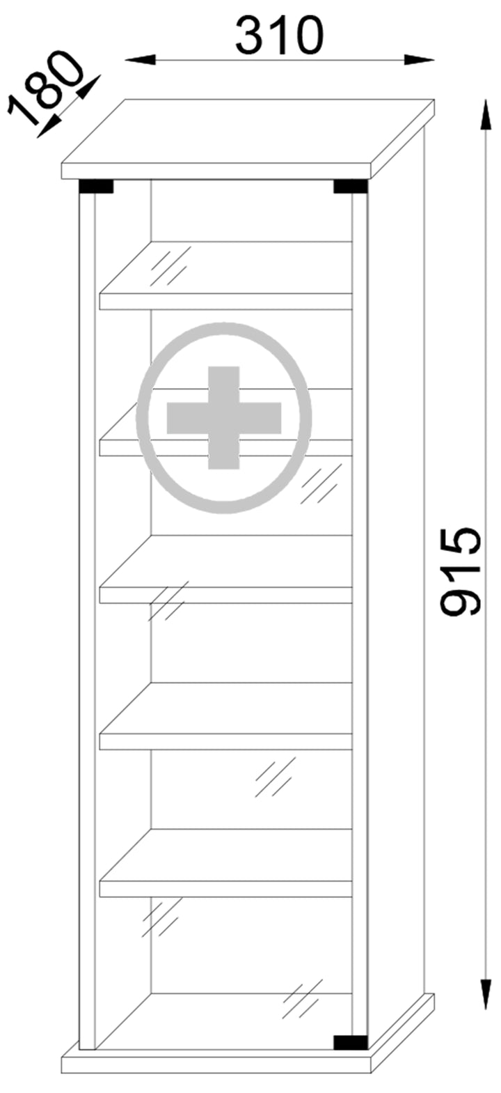 Medicinskab "Omal Xxl"