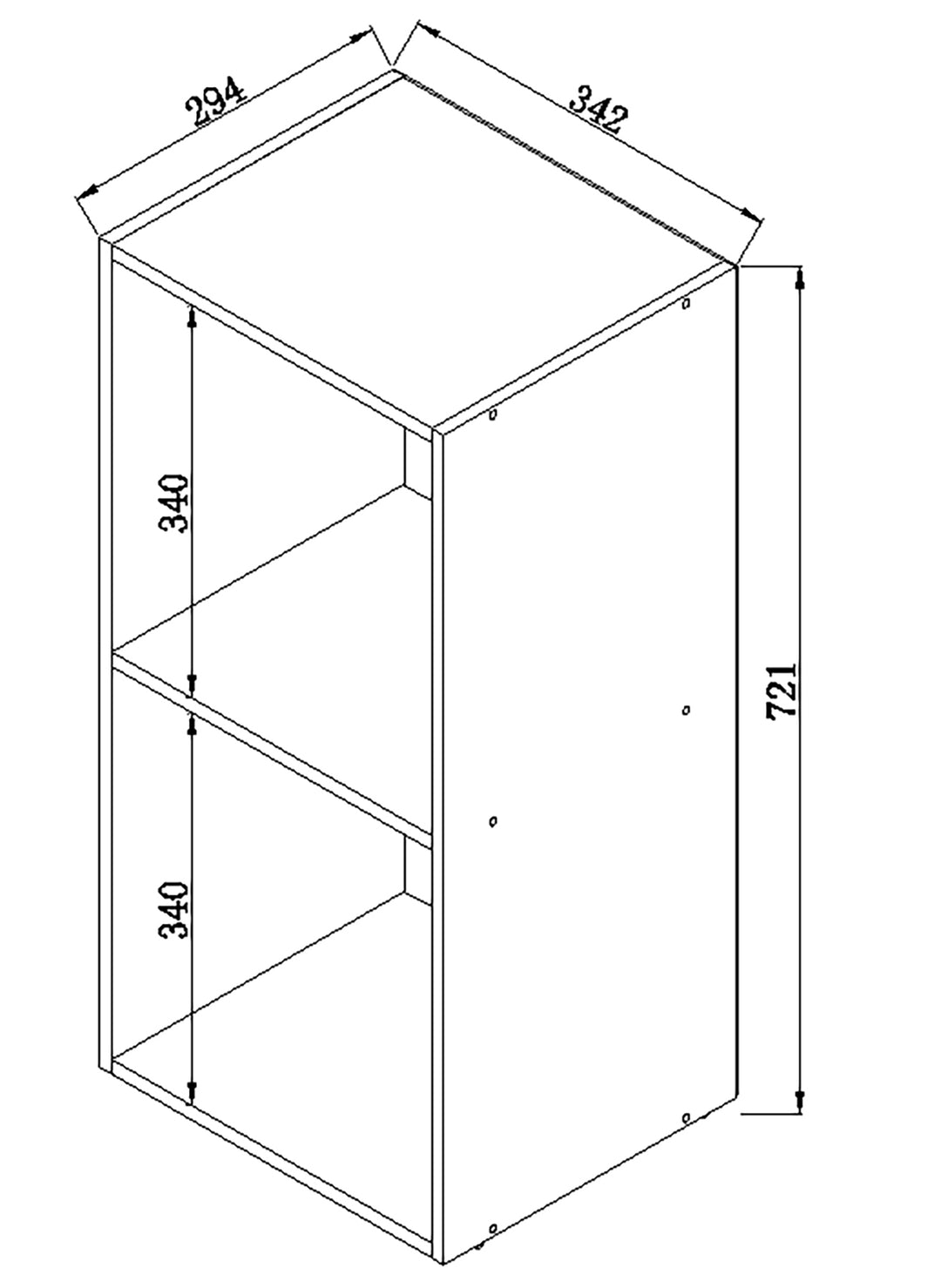 Plade-/Vinylreol, H. 72 x B. 34 x D. 30 cm